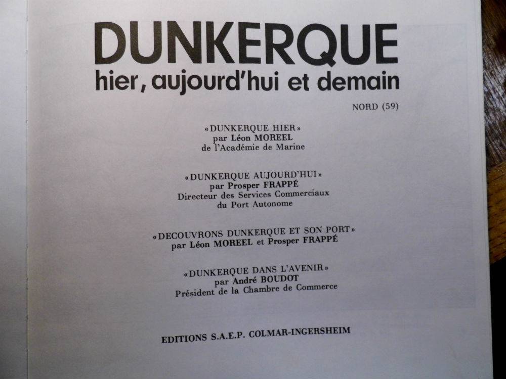 Livre DUNKERQUE PORT INDUSTRIE MOREEL