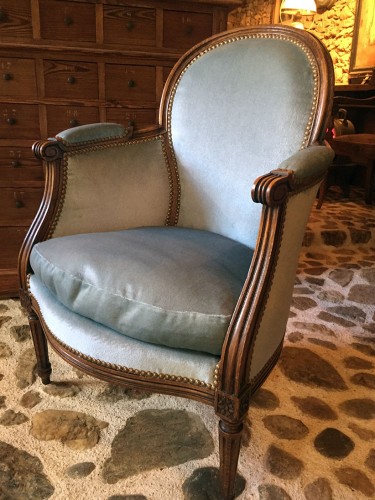 Fauteuil bergère de style Louis XVI