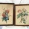 Deux aquarelles "Fleurs" en pendant signées Jeanne Moreau 1879
