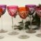 Série de 6 verres à vin du Rhin Roemer en cristal doublé et taillé de Baccarat modèle S1136