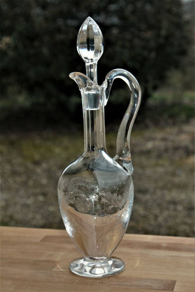 Carafe aiguière en cristal de Saint Louis modèle Cléo