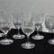 Série de 6 verres à vin de Bordeaux en cristal de Baccarat modèle Nancy