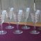 Série de 6 verres à vin en cristal de Baccarat modèle Pontarlier
