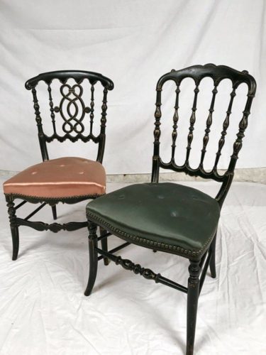 Lot de deux chaises légères Napoleon III