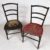 2 chaises de chambre Napoleon III, bois noirci