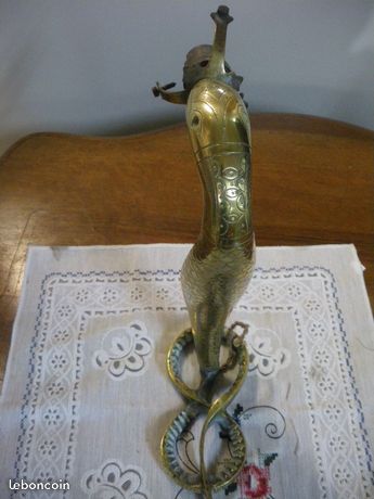 Pied de lampe en bronze ancien