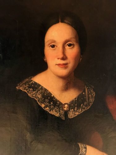 Huile sur toile XIXe, portrait de femme