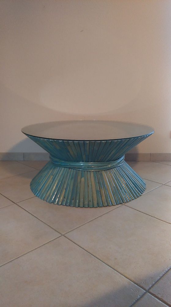coffee table bambou mid century